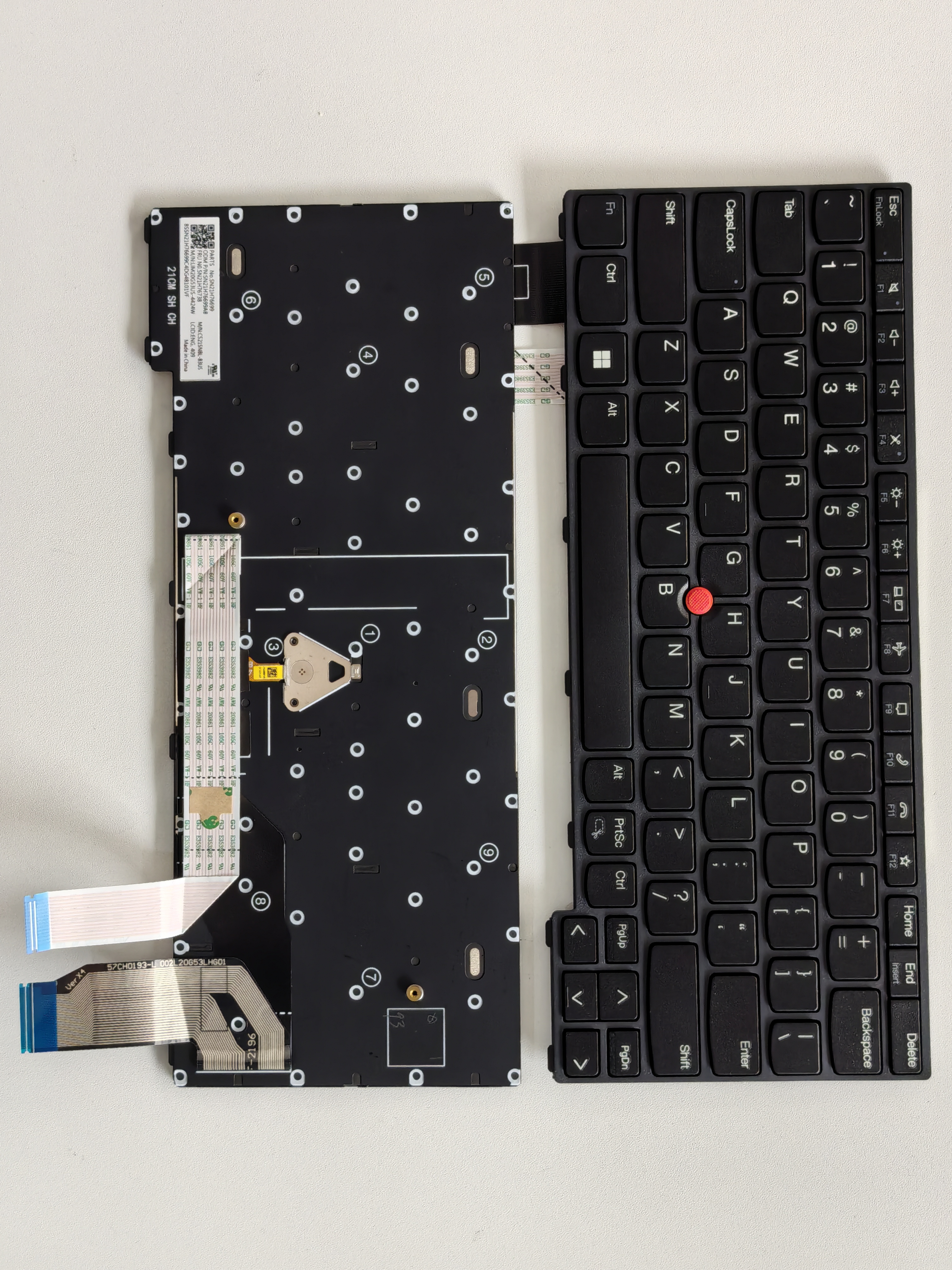 Picture of New Replacement Laptop Keyboard For IBM X13 third generation/X13 GEN3 BLACK FRAME BLACK US Layout